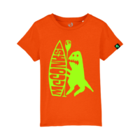 Kids bright dino SUP t-shirt | Organic, ethical, fairwear | McConks SUP