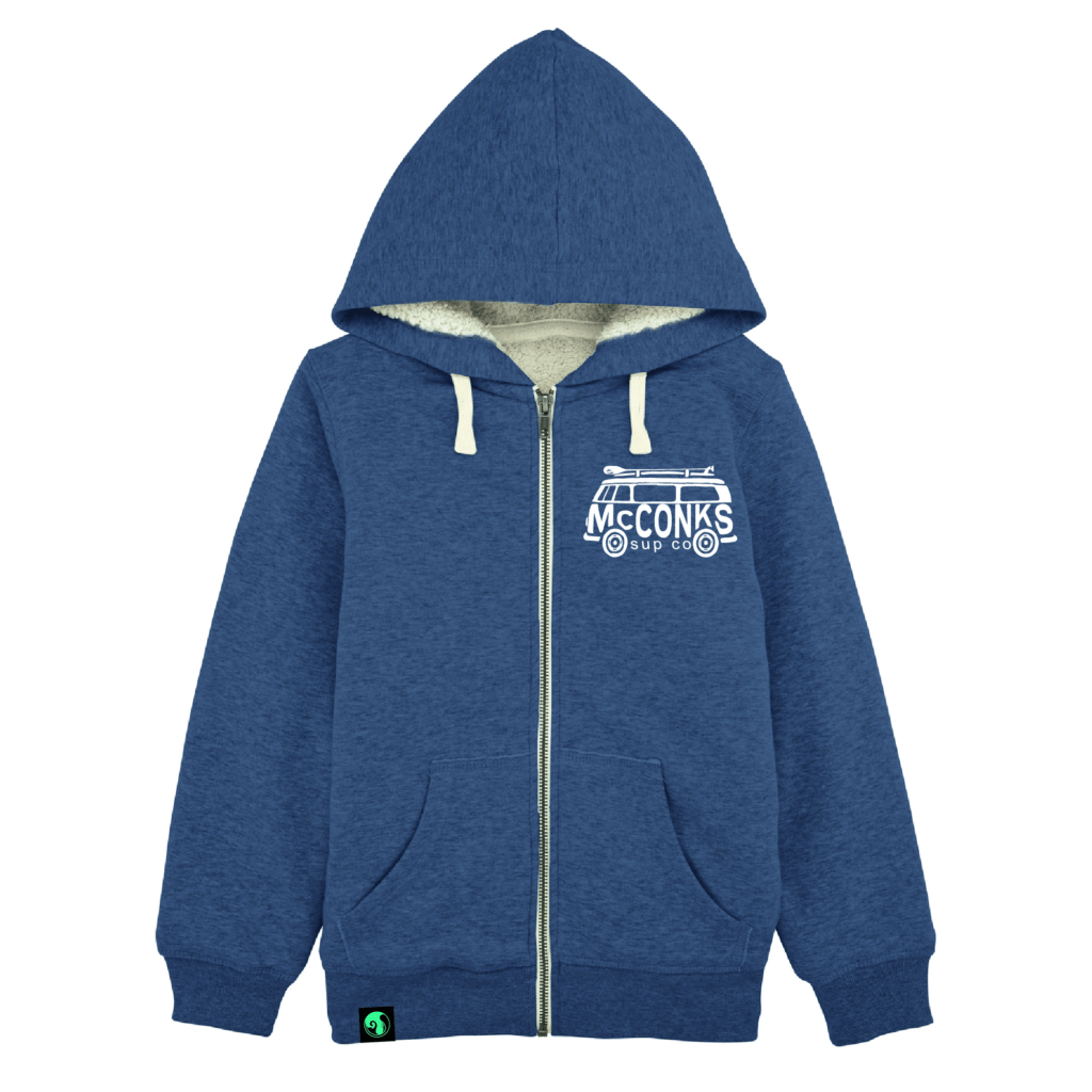 Kids organic zip through super snuggly hoodie | Organic, ethical, fairwear | McConks SUP