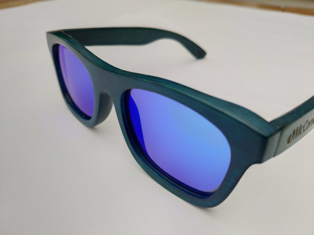 Children's Bigbury HD bamboo polarised sunglasses | Ice blue mirror lenses