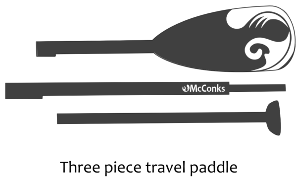 Three piece SUP paddle