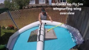 Read more about the article McConks windSUP/windsurf/wing surf/wing foil guide #2 – 5m Go Fly inflatable wing surfing/wing foiling wing overview.