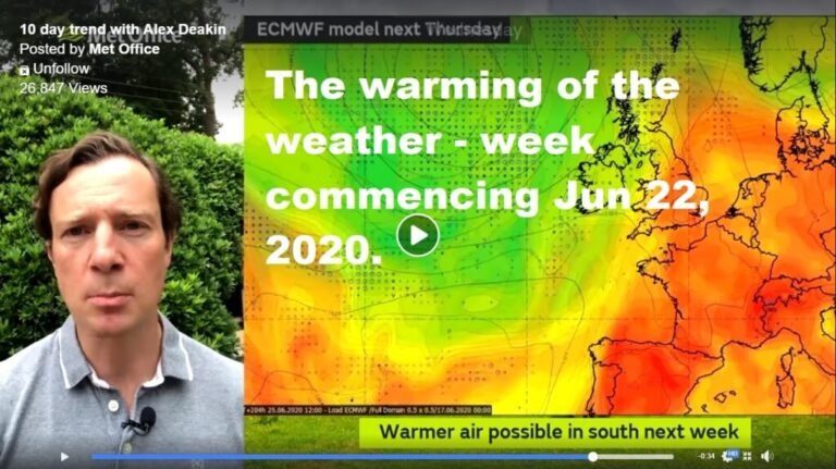 Read more about the article The warming of the weather: week Mon 22 Jun – Wed 1 July 2020.