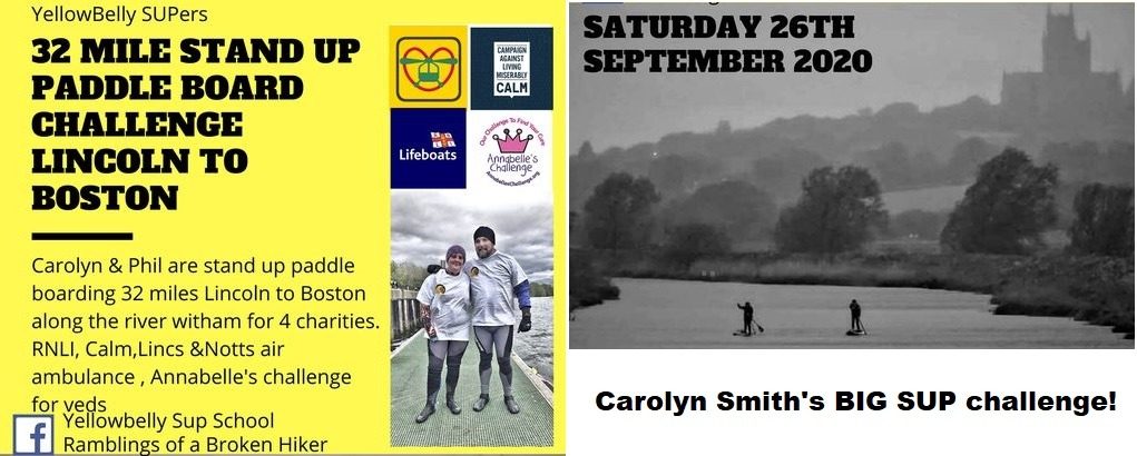 You are currently viewing Carolyn Smith’s BIG SUP challenge – Barford to Boston, Lincolnshire: 32 miles with Yellowbelly SUP School.