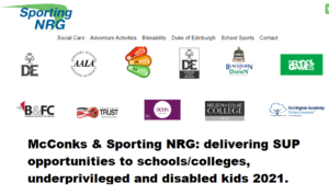 Read more about the article McConks & Sporting NRG: delivering SUP opportunities to schools/colleges, underprivileged and disabled kids 2021.