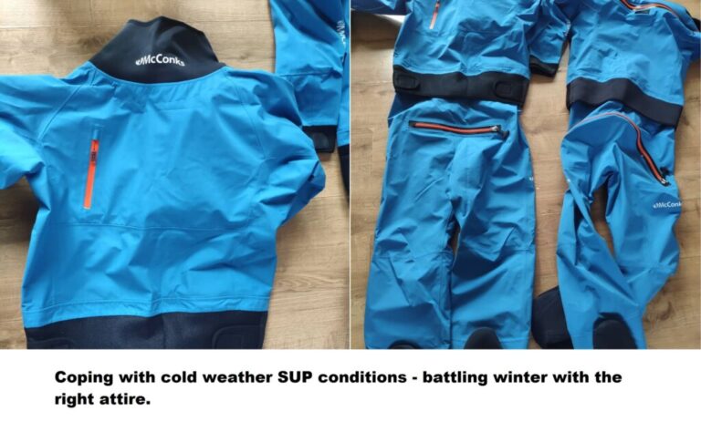Read more about the article Coping with cold weather SUP conditions – battling winter with the right attire. (staying SUP safe).