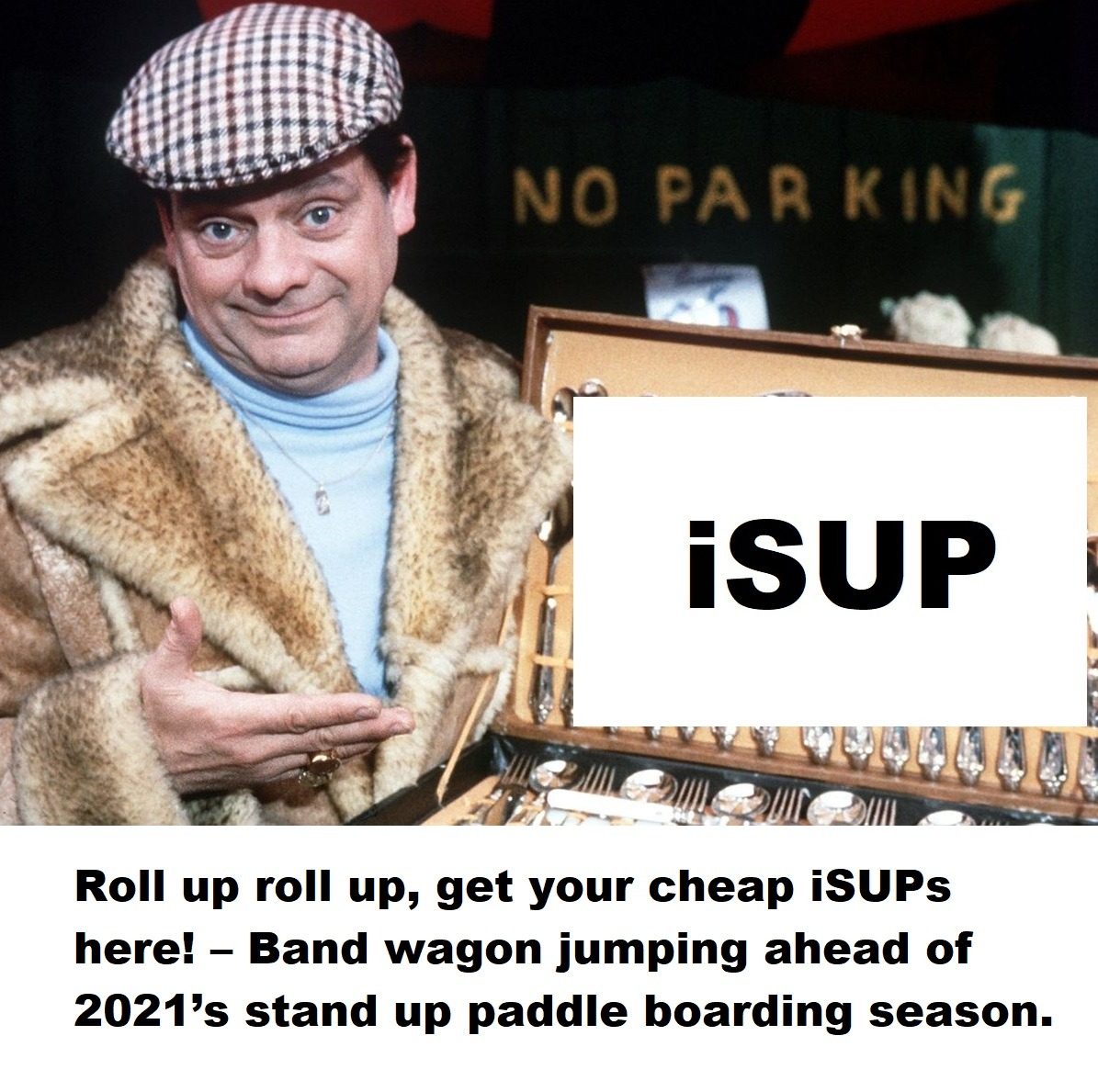 Read more about the article Roll up roll up, get your cheap SUPs here! – Band wagon jumping ahead of 2021’s stand up paddle boarding season.