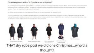 Read more about the article THAT dry robe/change robe post we did one Christmas…who’d a thought?