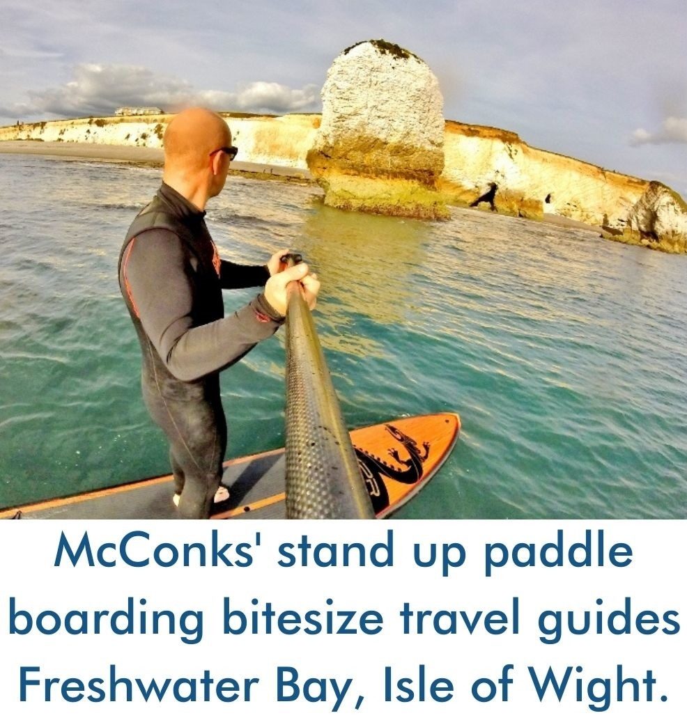 Read more about the article McConks’ stand up paddle boarding bitesize travel guides: Freshwater Bay, Isle of Wight.
