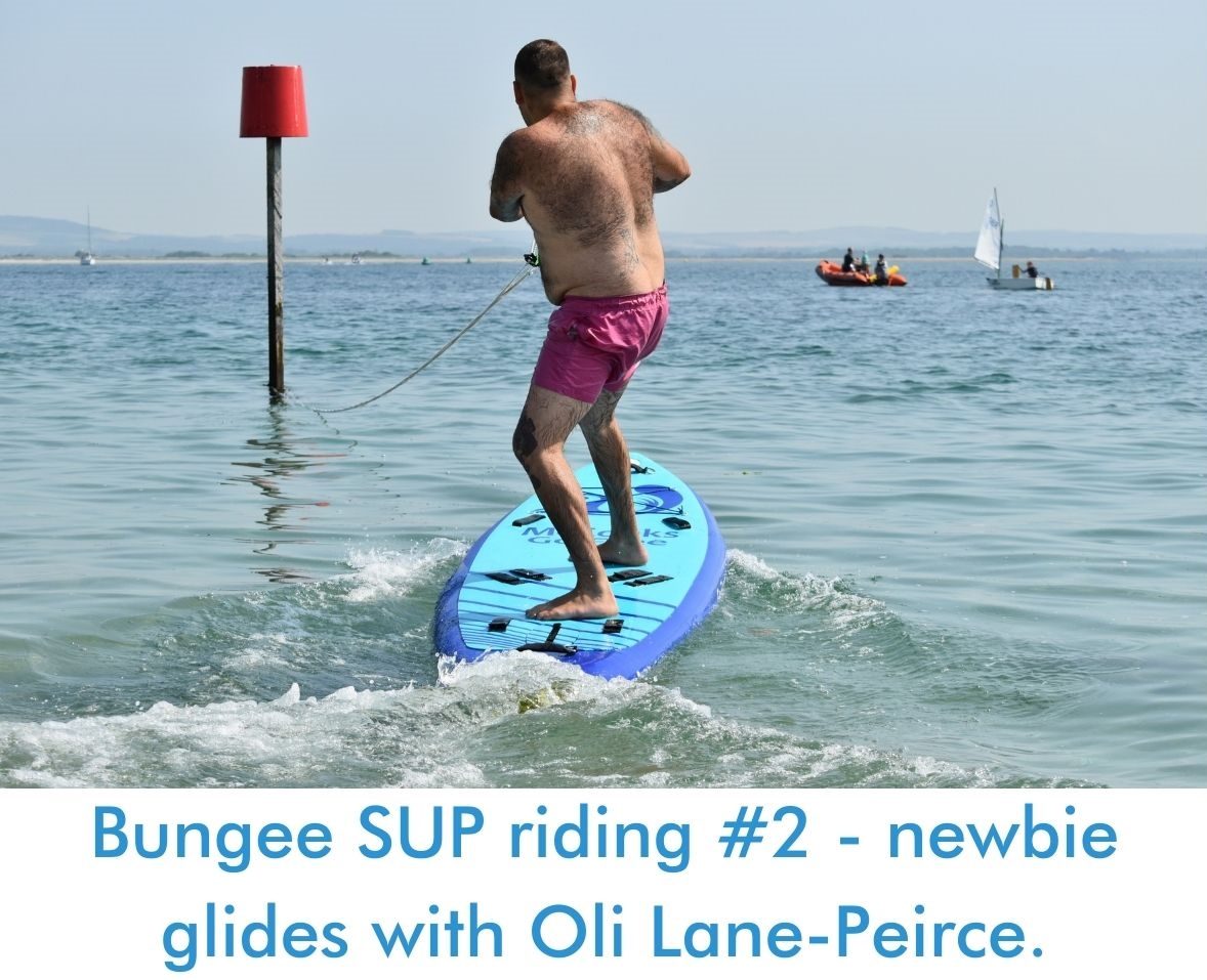 You are currently viewing Bungee SUP riding #2 – newbie glides with Oli Lane-Peirce.