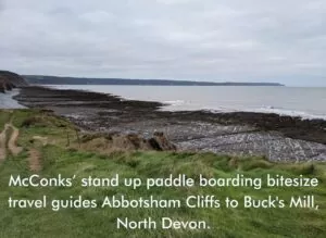 Read more about the article McConks’ stand up paddle boarding bitesize travel guides: Abbotsham Cliffs to Buck’s Mill, North Devon.