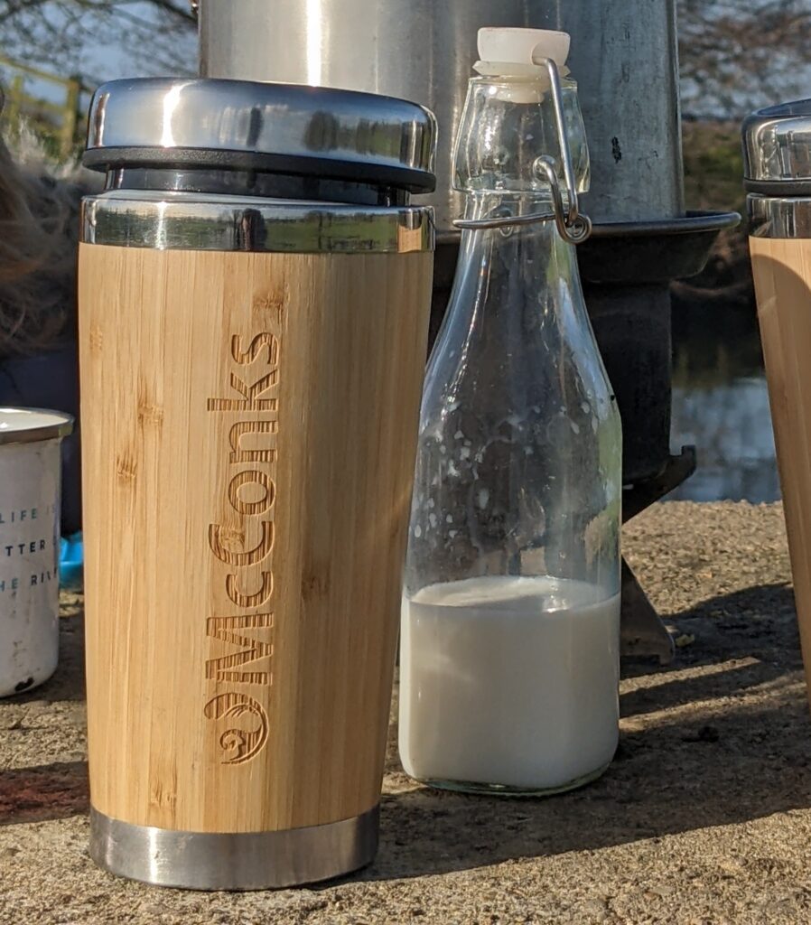 Drink mug in bamboo / stainless steel 0.33L | outdoor adventure ready
