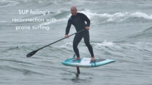 Read more about the article SUP foiling’s reconnection with prone surfing.