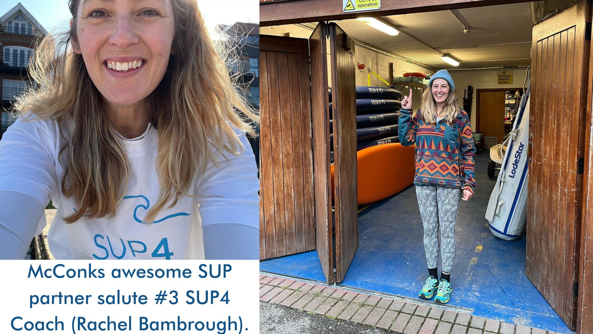 Read more about the article McConks awesome SUP partner salute #3 SUP4 Coach (Rachel Bambrough).