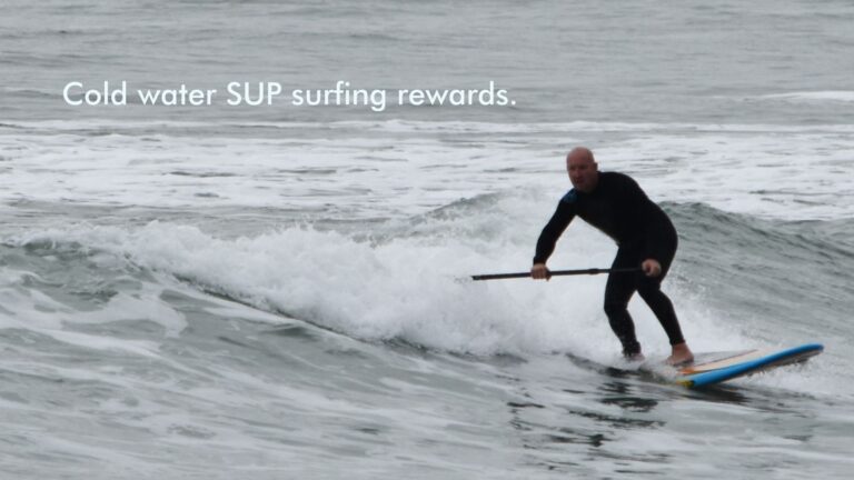 Read more about the article Cold water SUP surfing rewards.