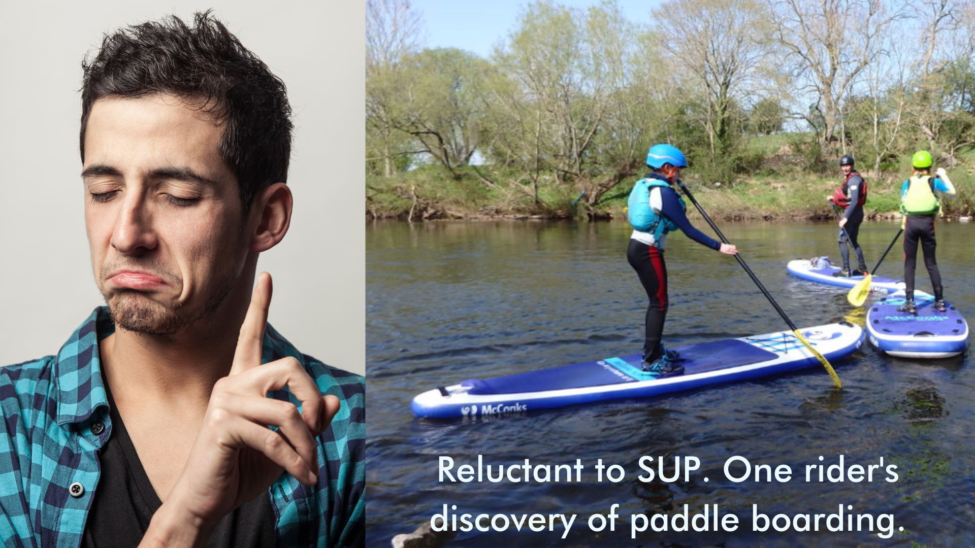 Read more about the article Reluctant to SUP. One rider’s discovery of paddle boarding.