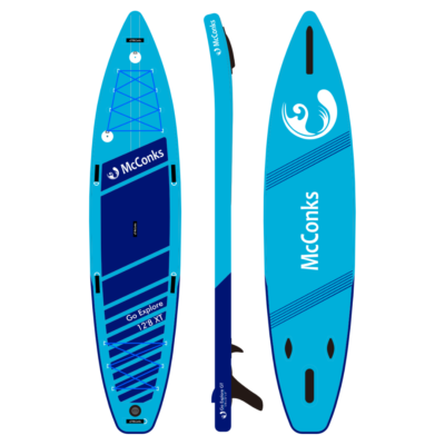McConks Go Explore 12'8i Grande Tourer (GT) inflatable touring paddle board | The ultimate adventure SUP board | preorder for May 2024