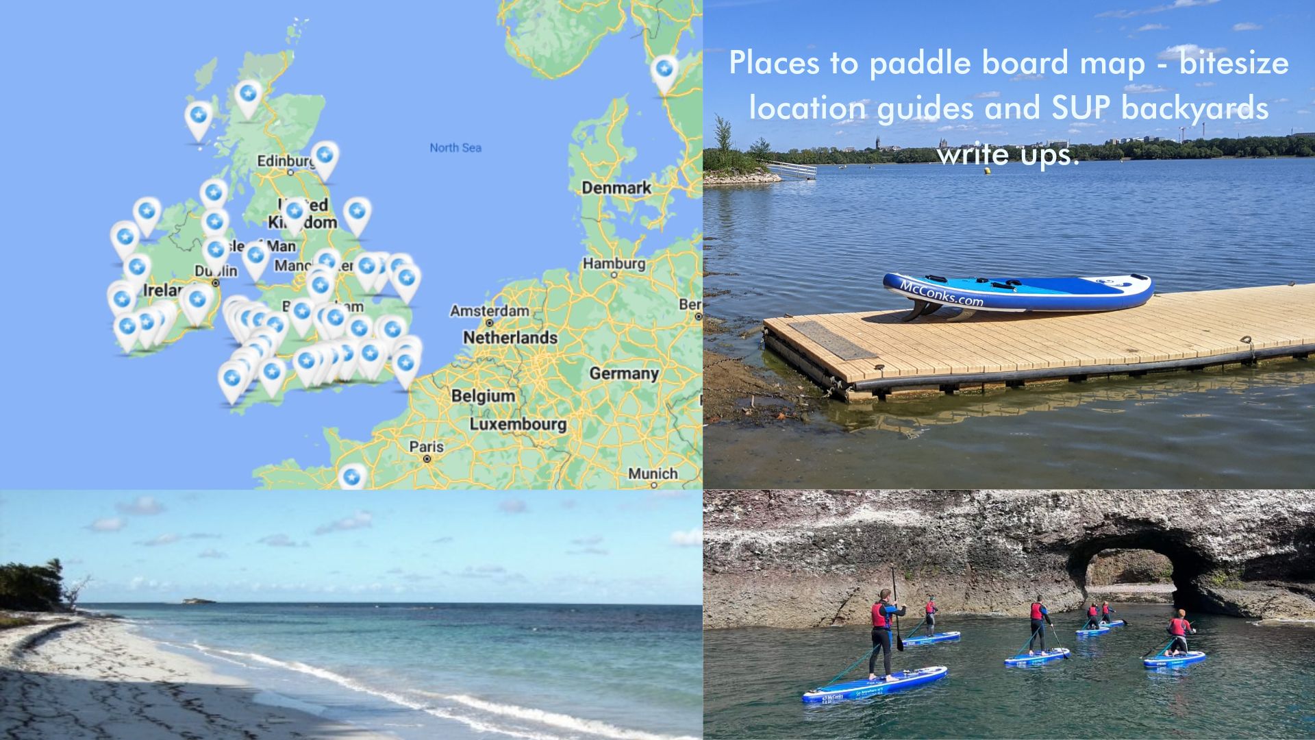 You are currently viewing Places to paddle board map – bitesize location guides and SUP backyards write ups.