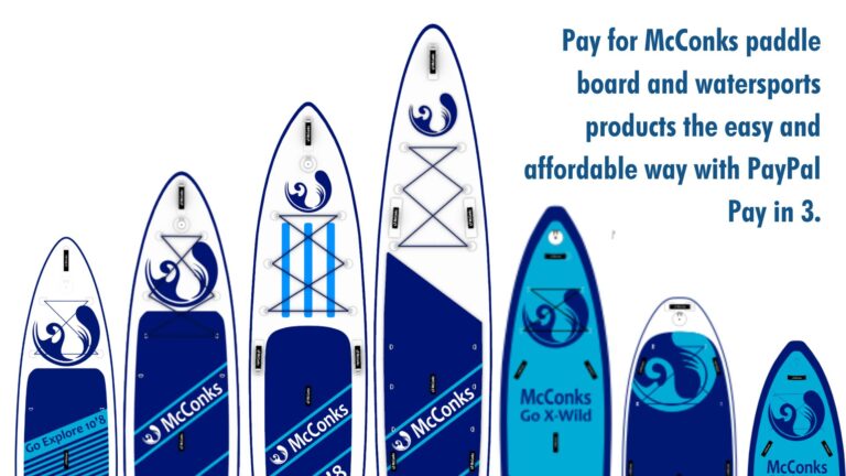 Read more about the article Pay for McConks paddle board and watersports products the easy and affordable way with PayPal Pay in 3.