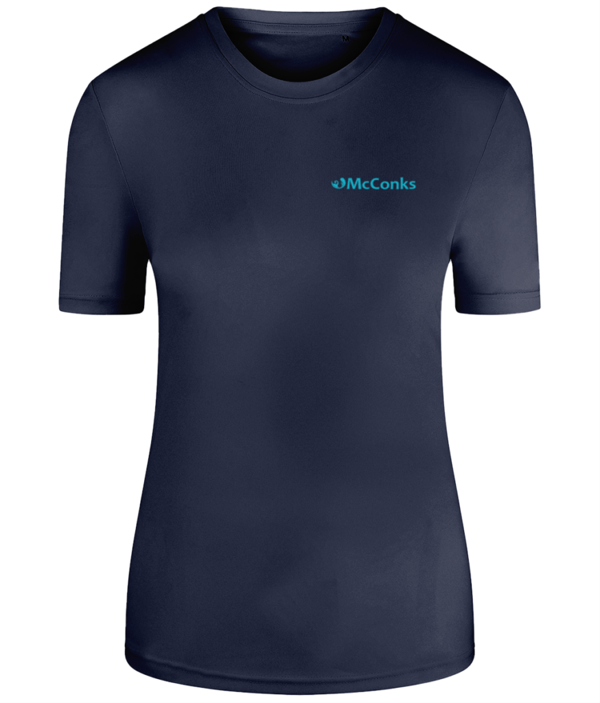 McConks Ladies recycled activewear - performance tshirt - Navy