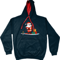 Unisex adults Hoodie Christmas SUPing Santa hoodie | Cool Unisex Christmas tees