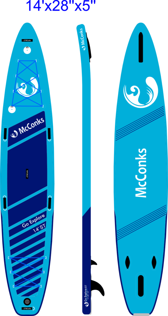Paddle boarding unspoken truths - lugging stuff about. 5 McConks Go Explore 14' Sports Tourer (ST) iSUP paddle board | Ultimate adventure SUP board | 4 week preorder